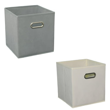 AUQ 2Pcs Fabric Storage Bins,Temperature Adaptability Storage Cubes,Flexible Combination Cube Storage Bin,Color Mixing6,20*20*20cm