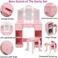 thumbnail image 2 of Eastvita Glow Up Essentials Vanity Set with Mirror - Encouraging Creativity Self-Expression, 2 of 4
