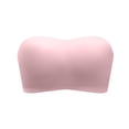 thumbnail image 5 of Strapless Bras for Women Non-Slip Seamless Padded Bandeau Bra Wireless Convertible Tube Top Bralette Everyday Tshirt Bra Invisible Bralette Jelly Bras for Women Supportive Push Up Bra Pink M, 5 of 5