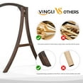 thumbnail image 3 of VINGLI 1000 lbs Patio Wooden Porch Swing Stand for 5 ft Swings, Rustic, 3 of 8