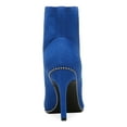 thumbnail image 2 of BAR III Womens Blue Beaded Stretch Melanay Pointed Toe Stiletto Booties 6 M, 2 of 4
