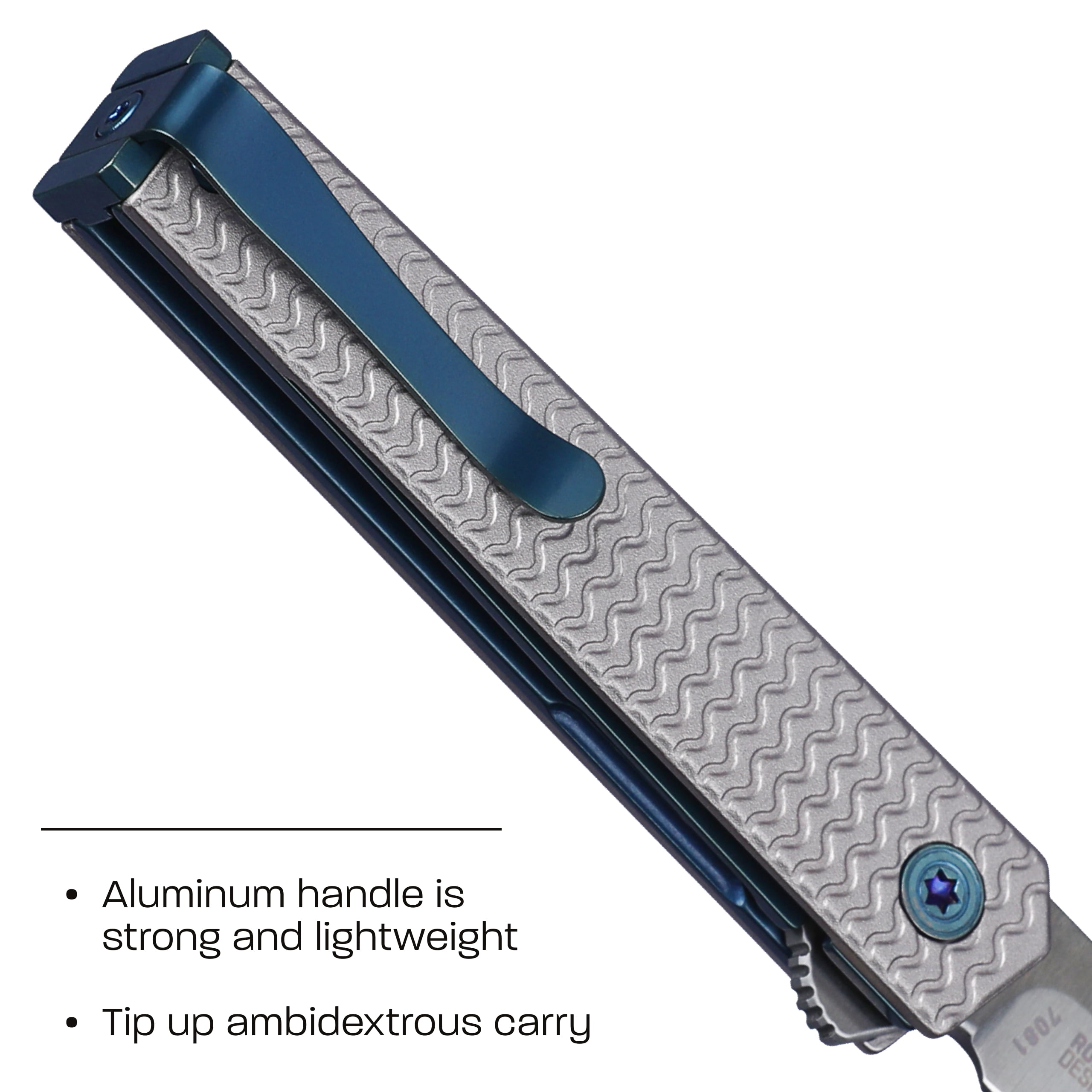 CRKT CEO Microflipper Everyday Carry EDC Pocket Folding Knife with Liner Lock: 12C27 Plain Edge Blade, Aluminum Handle, Reversible Pocket Clip, 7081