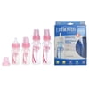 Dr. Browns Pink Bottles 4 Pack (2 - 8 oz bottles) and (2 - 4 oz bottles) + Natural Flow Standard Neck Bottle, 8 oz - 3-Pack