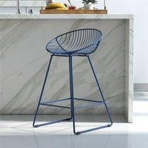 CosmoLiving by Cosmopolitan Ellis 24" Metal Counter Height Bar Stool, Navy