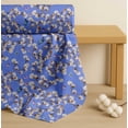 thumbnail image 4 of Soimoi Blue Cotton Cambric Fabric Butterfly,Robin & Cotton Ball Floral Print Fabric by Yard 42 Inch Wide, 4 of 7