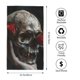 thumbnail image 2 of Balery Realistic Rose Skull Toalla de Microfibra Premium con Estampado – 27.5x16 pulgadas, Alta Absorción, Suave y Aterciopelada, Secado Rápido, 2 of 6