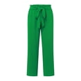 thumbnail image 1 of Pantalon d'Été pour Femmes Pantalon d'Été à Jambe Grand Mode Taille Haute avec Cordon Ajustable Pantalon Ample Pantalon de Survêtement à Jambe Droite pour Femmes Vert m, 1 of 4