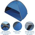 thumbnail image 3 of Tienda de campaña de playa emergente azul, 1 paquete, mini parasol de playa, protección facial, para picnic, playa, camping Sincero Electrónica, 3 of 5