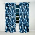 thumbnail image 3 of Designart "Minimalist Geometric Polygons in White and Blue II" Geometric Blackout Curtain Panels, 3 of 4