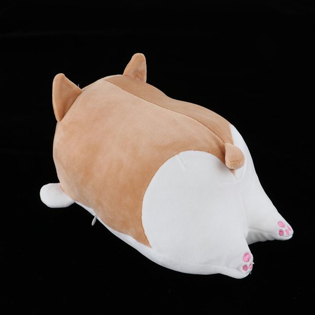 Cachorro Corgi para regalo Material de algodón 13.78 pulgadas Animal Toy Hug marrón perfke Almohada de felpa para perro Shiba Inu