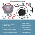 thumbnail image 2 of Kurgo Ridgeline Dog Tie Out for Camping, Outdoor Dog Run Zipline, Portable Camp Gear Line, Reflective, Includes - Carry Pouch, 30 ft Tree-friendly Line, 4 S-Clips, and Swivel Bungee Tether for Leash, 2 of 6