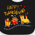 thumbnail image 4 of Inktastic Happy Thanksgiving Turkey Train with Food Boys or Girls Baby Bib, 4 of 4