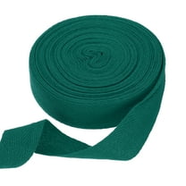 Uxcell Cotton Twill Tape Ribbon 1" 11 Yard Herringbone Webbing Tape, Dark Green