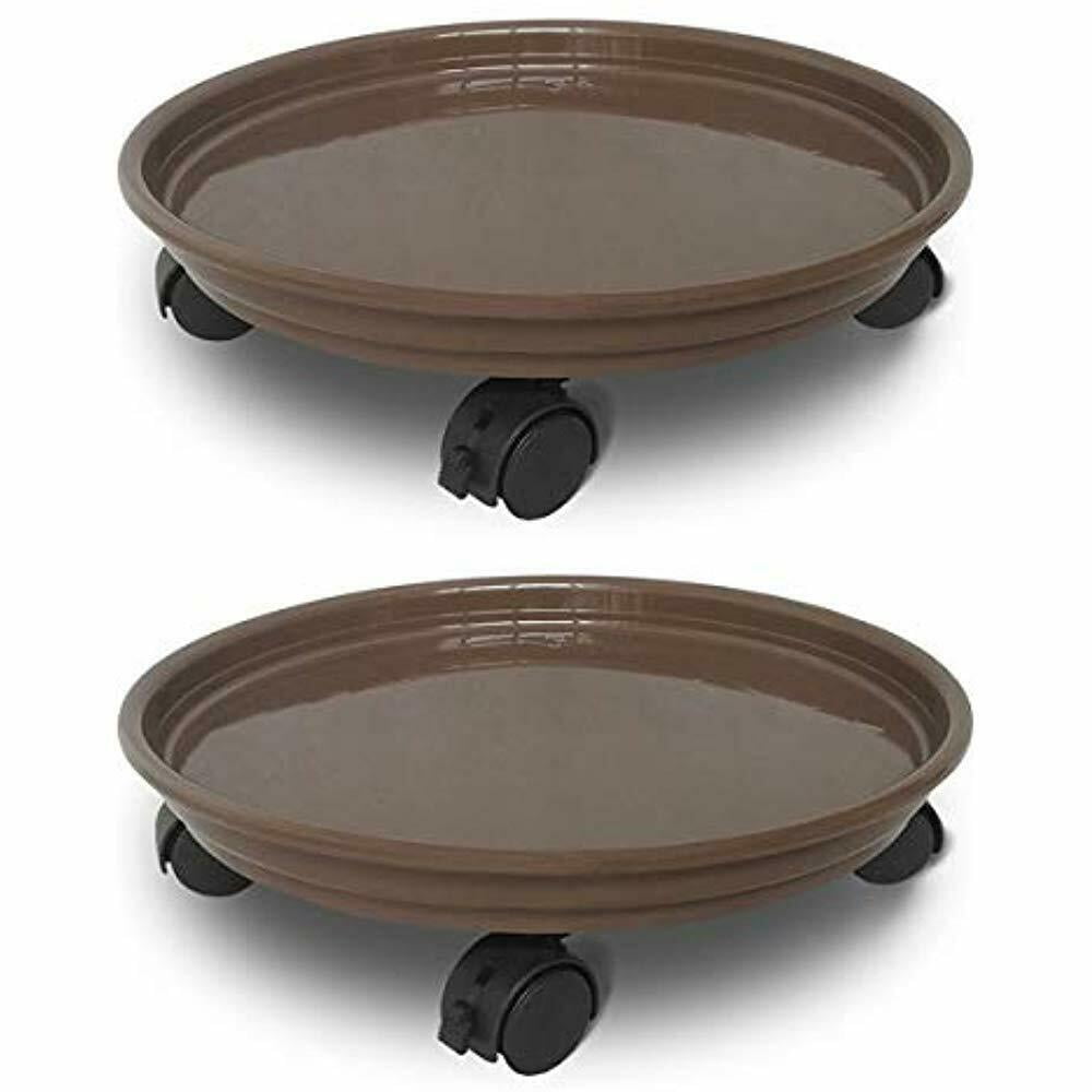 2 Caddies Pack Of Plant Pallet Caddy With Wheels, Round