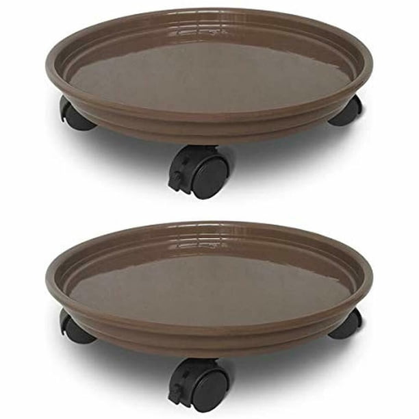 2 Caddies Pack Of Plant Pallet Caddy With Wheels, Round