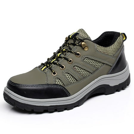 Meigar Men's Steel Toe Safety Shoes Work Sneakers Anti-Slip Hiking Climbing (Best All Around Climbing Shoe)