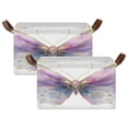 thumbnail image 2 of Wobogo Pastel Butterfly Storage Basket 16.9×11.4×10in Collapsible Oversized with Metal Iron Frame, 2 of 8