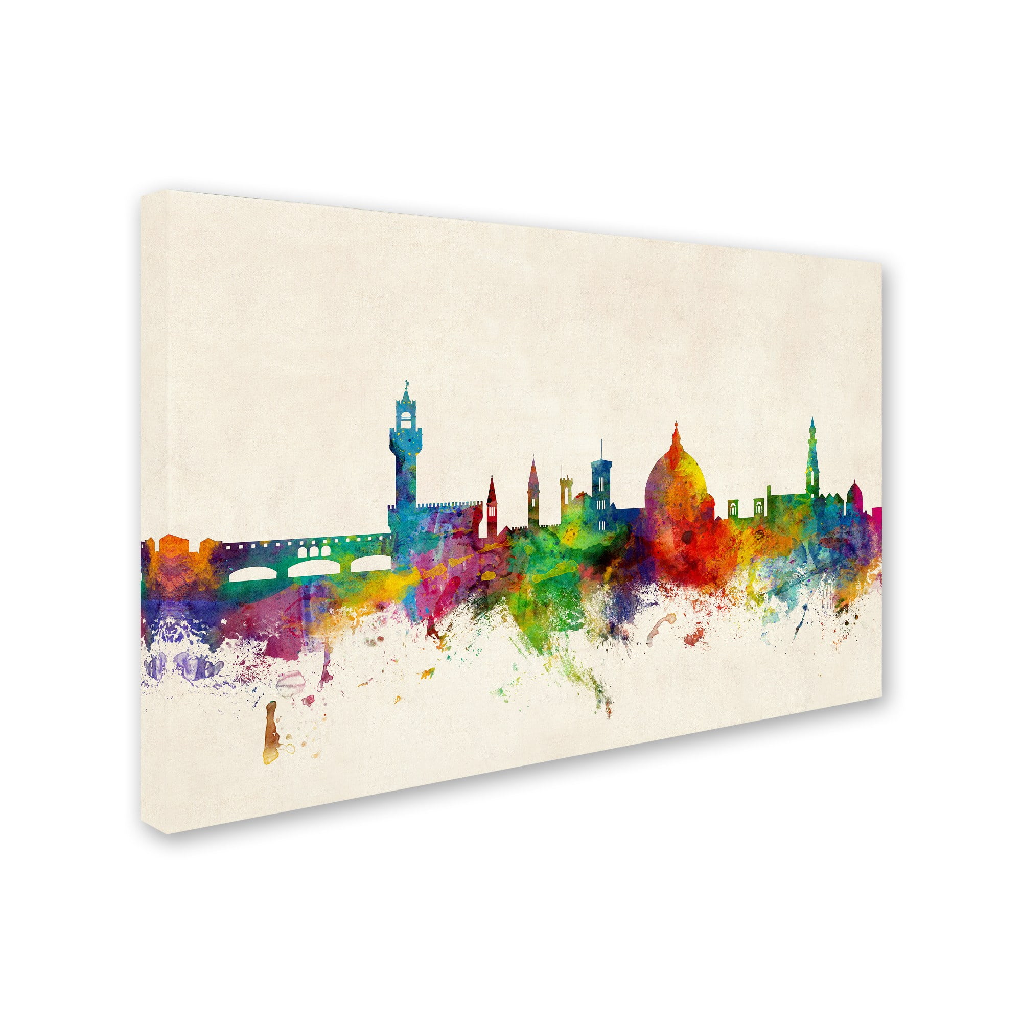 Trademark Fine Art "Florence Italy Skyline Beige" Canvas Art by Michael Tompsett