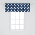 thumbnail image 2 of Ambesonne Sports Window Valance, Baseball Stripes, 54" X 18", Night Blue Red White, 2 of 3