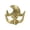 Gold, variant on Halloween Metallic Half-Face Mask with Elastic Band, Flame-Edge Design for Masquerade & Costume Ball (1 PC Mask) Red One Size