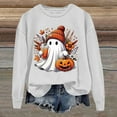 thumbnail image 2 of Shadoumai Halloween Spooky Graphic Sweatshirt For Women Cute Print Pullover Sweatshirts Pumpkin Ghost Sweater Plus Size Outfit, 2 of 4