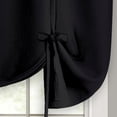 thumbnail image 3 of Darcy Black Solid Contemporary Window Curtains: 58" x 63", Tie-Up Shade, 3 of 3