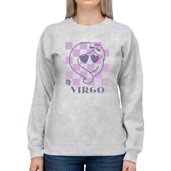 Virgo Emoji Zodiac Charm - Unique Horoscope Design Graphic Women's Sweatshirt