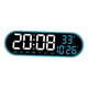 thumbnail image 2 of Reloj de pared LED Reloj de escritorio Adultos Regalo silencioso Reloj despertador multifuncional Control remoto para dormitorio Sala Azul Macarena Despertador, 2 of 8