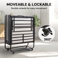 thumbnail image 3 of SunsGrove  Folding Bed with Mattress for Adults, Twin Size, Portable Foldable Bed with Luxurious Memory Foam Mattress & Super Strong Frame, 75” x 38", Fold Up, Roll Away, & Hideaway, 3 of 7