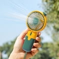 thumbnail image 2 of XGFHYJEH Mini Handheld Fan, USB Rechargeable 1200mAh, Low Noise, Strong Wind, Yellow Portable Fan for Student Dorm Home Outdoor Travel, 2 of 7