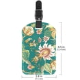 thumbnail image 6 of Square 2Pack PU Leather Vintage Flowers Cruise Luggage Tag with Privacy Cover and Name ID Tag for Travel Handbags Backpacks Luggage Tags, 6 of 6