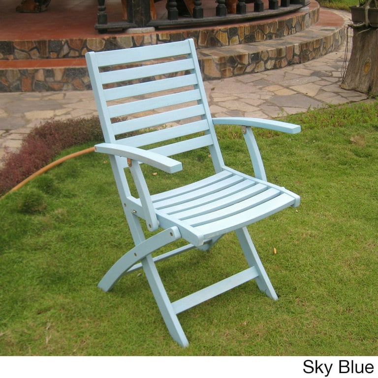 International Caravan Acacia Folding S/2 Ladder Back Armchair International Caravan Acacia Folding S/2 Ladder Back Armchair