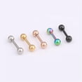 thumbnail image 5 of HOOUN 2x Ear Cartilage Stainless Steel Barbell Helix Tragus Stud Piercing Bar Earring-Gold-4mm, 5 of 9
