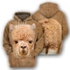 thumbnail image 5 of Sudadera con capucha con estampado de oveja, alpaca, toro y caballo para hombre, sudadera con capucha de manga larga con estampado 3D de animales, abrigo con capucha de gran tamaño para la calle, 5 of 5