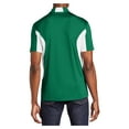 thumbnail image 2 of Mens Side Blocked Polyester Micropique Sport-Wick Polo Kelly Green/ White 5X-Large, 2 of 7