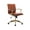 Brown, variant on Guyou Faux Leather Swivel Office Chair, Modern Wide Seat Adjustable Height Computer Desk Chair with Backrest and Wheels, Ergonomic Task Chair Conference Chair with Armrests and Gold Metal Base, Brown