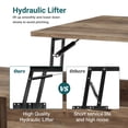 thumbnail image 3 of edx Adjustable Height Wooden Coffee Table with Hidden Compartments and Shelves - Perfect for Small Homes, Apartments, Reception Rooms, Wood Grain, 3 of 11