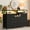 Black, variant on Dresser for Bedroom with 11 Fabric Drawers, Featuring Power Outlet & LED Lights, Wooden Top, 55”w TV Stand for Chest of Drawers for Closet and Entryway