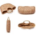 thumbnail image 6 of Kukuzhu Womens Large Straw Beach Tote Bag Hobo Summer Handwoven Bags Purse wth Pom Poms, 6 of 7