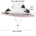 thumbnail image 2 of Solar Powered Fan Hat Nylon UPF 50+ 2 Solar Fans USB Rechargeable Lightweight Breathable Adjustable Chin Strap for Men Outdoor Fishing, 2 of 3