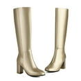 thumbnail image 5 of YLYL Women's Thigh High Boots Block Chunky Heel Fashion Over the Knee High Boots, 5 of 6