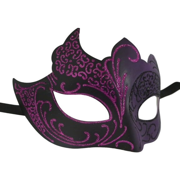 Purple Black Venetian Mask Masquerade Mardi Gras