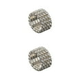 thumbnail image 1 of relayinert Mesmerizing Elastic Ring Exquisite Crystal Inlays For Captivating Appearance silver 4 rows 2Set, 1 of 6