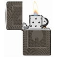 thumbnail image 6 of Zippo Lighter: Armor Engraved Flame Design - Black Ice 48569, 6 of 6