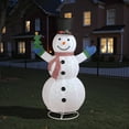 thumbnail image 2 of Tcbosik 5.7ft Christmas Snowman Decoration for Indoor & Outdoor, Snowman Holding Small Xmas Tree with 200 Warm White LED Lights for Holiday Decor, White, 2 of 10