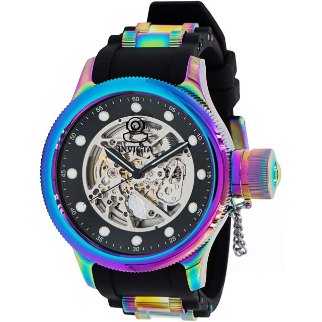 Invicta 39168 Men's Pro Diver Black and Iridescent Strap Watch