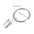 thumbnail image 2 of Unique Bargains Curtain Rings with Clips, 36pack Drapery Curtain Clip Rings, 1.22 Inch Curtain Clip Rings Hooks (Silver), 2 of 5
