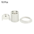 thumbnail image 4 of Uxcell Threaded Light Socket Base 250V E26/E27 58x39mm Screw Thread 41mm Bulb Lamp Holder for LED Retro Pendant Lights White Pack of 10, 4 of 5