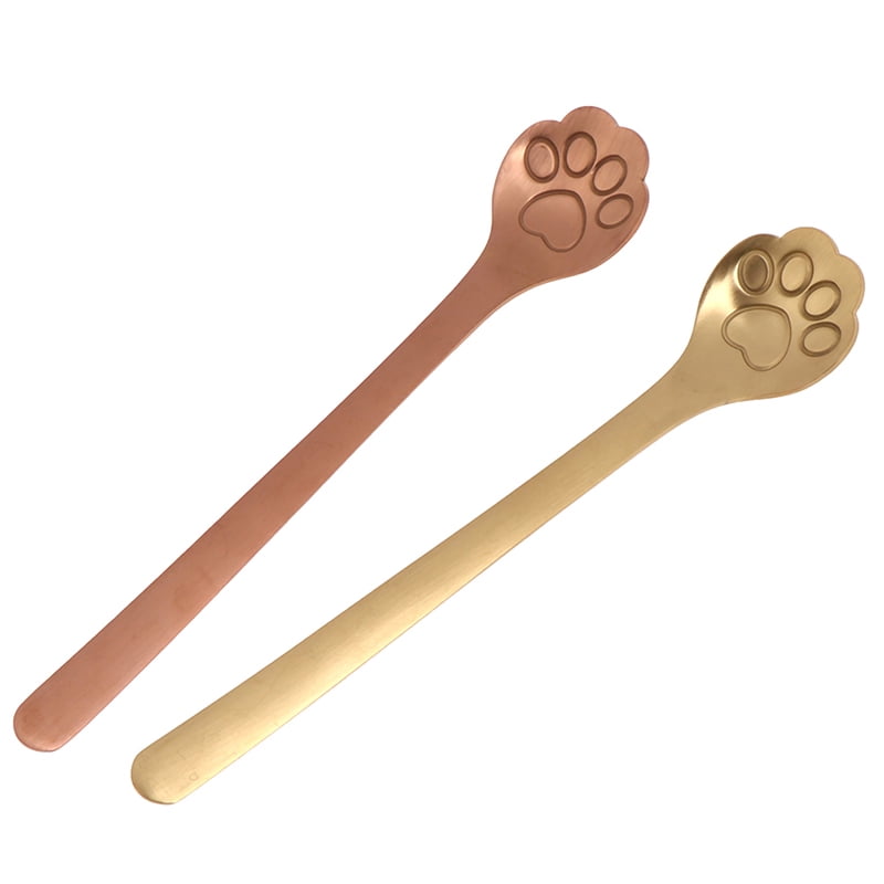 1Pc Stainless Steel Coffee Dessert Spoon Cat Paw Claw Spoon Stirring Spoon_yu