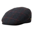 thumbnail image 2 of Wool Tweed Men's Plaid Herringbone Newsboy Ivy Cap Gatsby Golf Flat Hat, 2 of 17